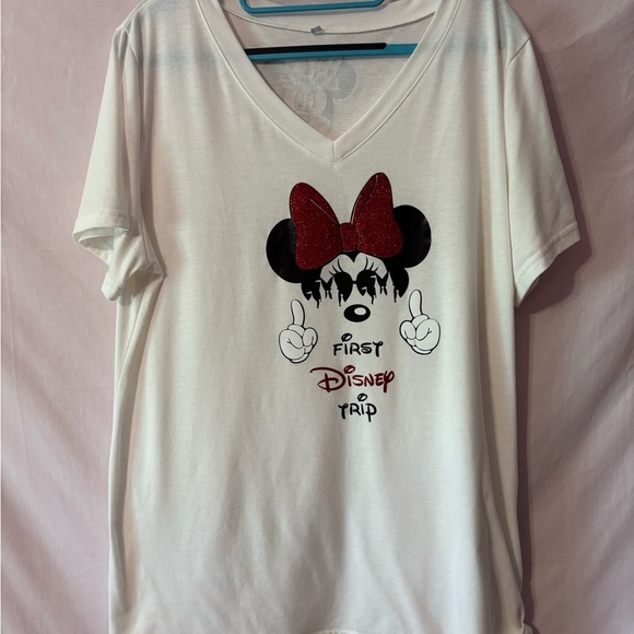 Disney Tops - Disney White Shirt with Minnie Mouse Design